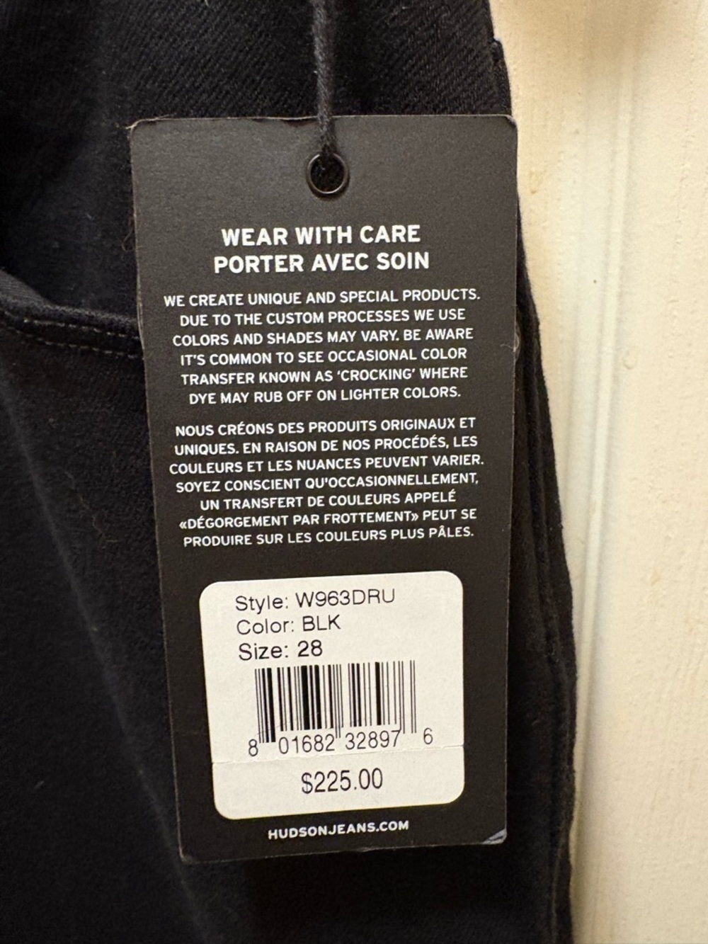 Hudson Lulu Black Denim Mini Skirt Studded Side Detail Size 28 NWT - Picture 2 of 13